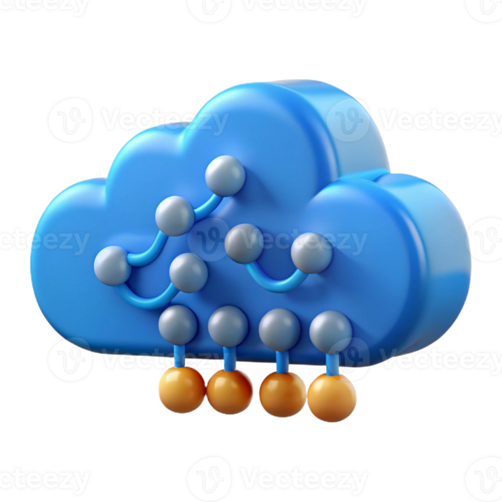 dramatic abstract Cloud computing symbol made of binary code original png