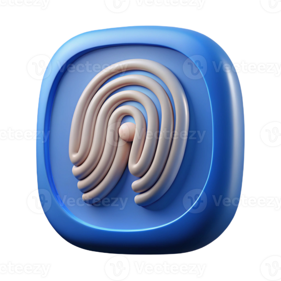 extraordinary minimalist Biometric fingerprint scanner high quality png