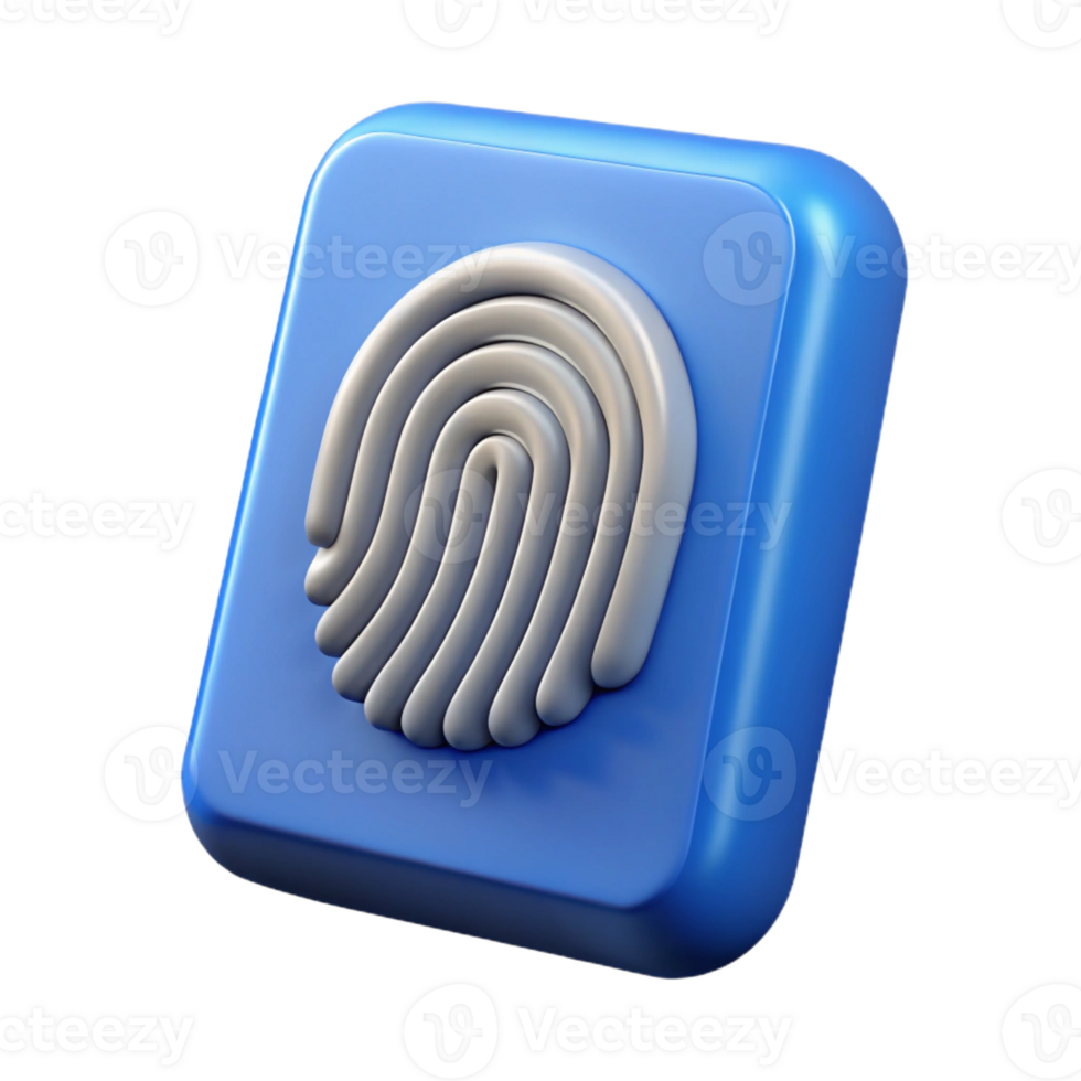beautiful minimalist Biometric fingerprint scanner exclusive png
