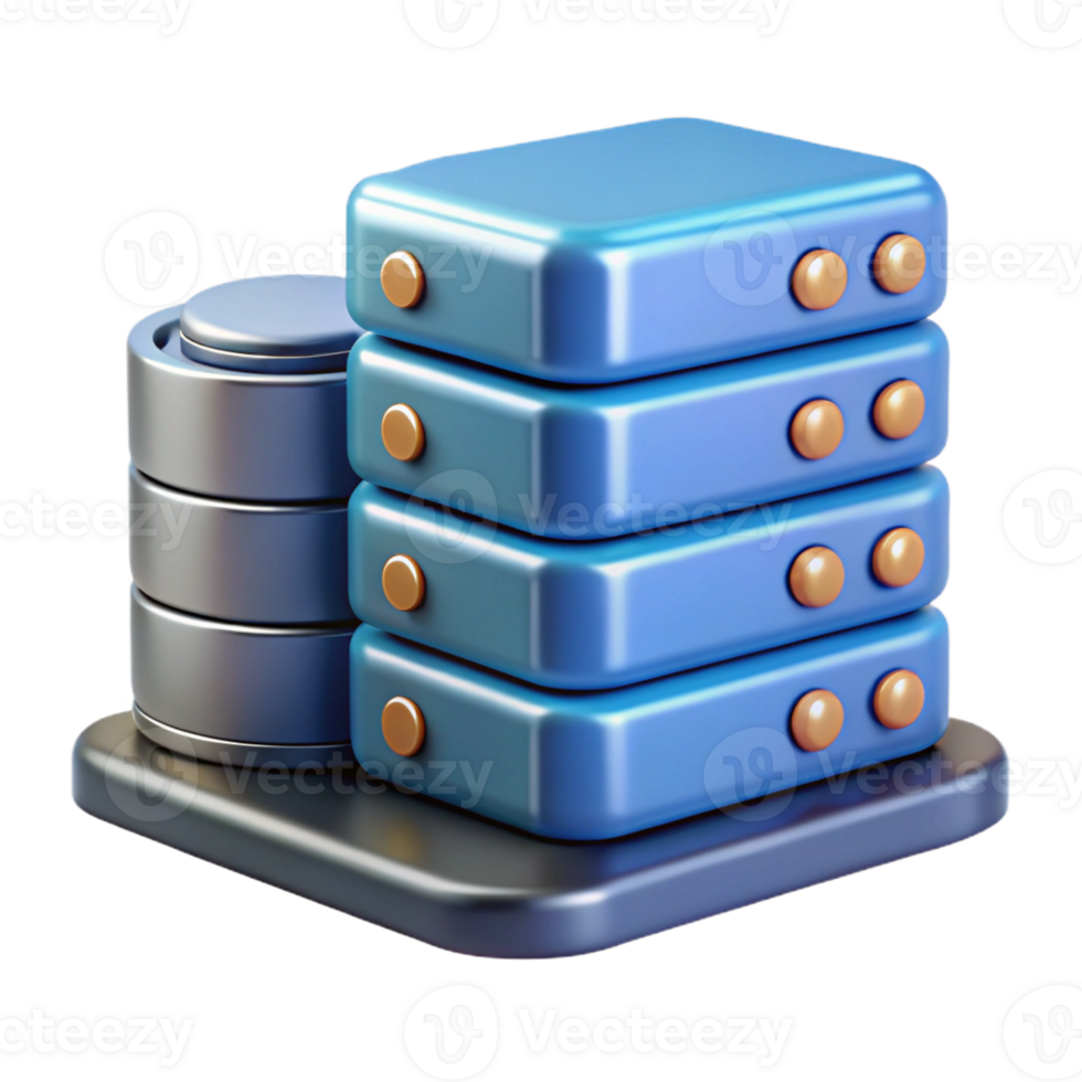 extraordinary creative Data server with hard drives detailed png