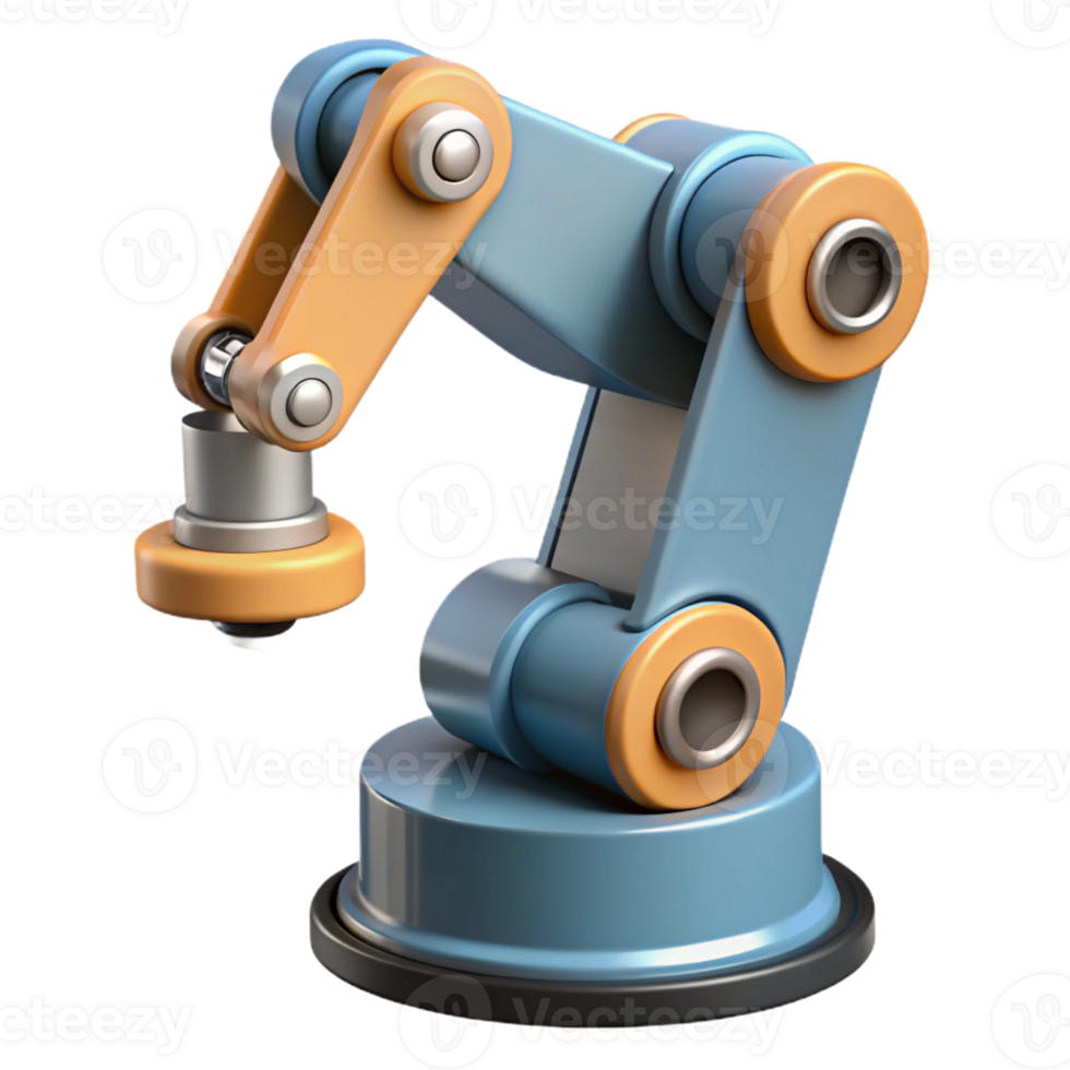 impressive minimalist Industrial robot arm high quality png
