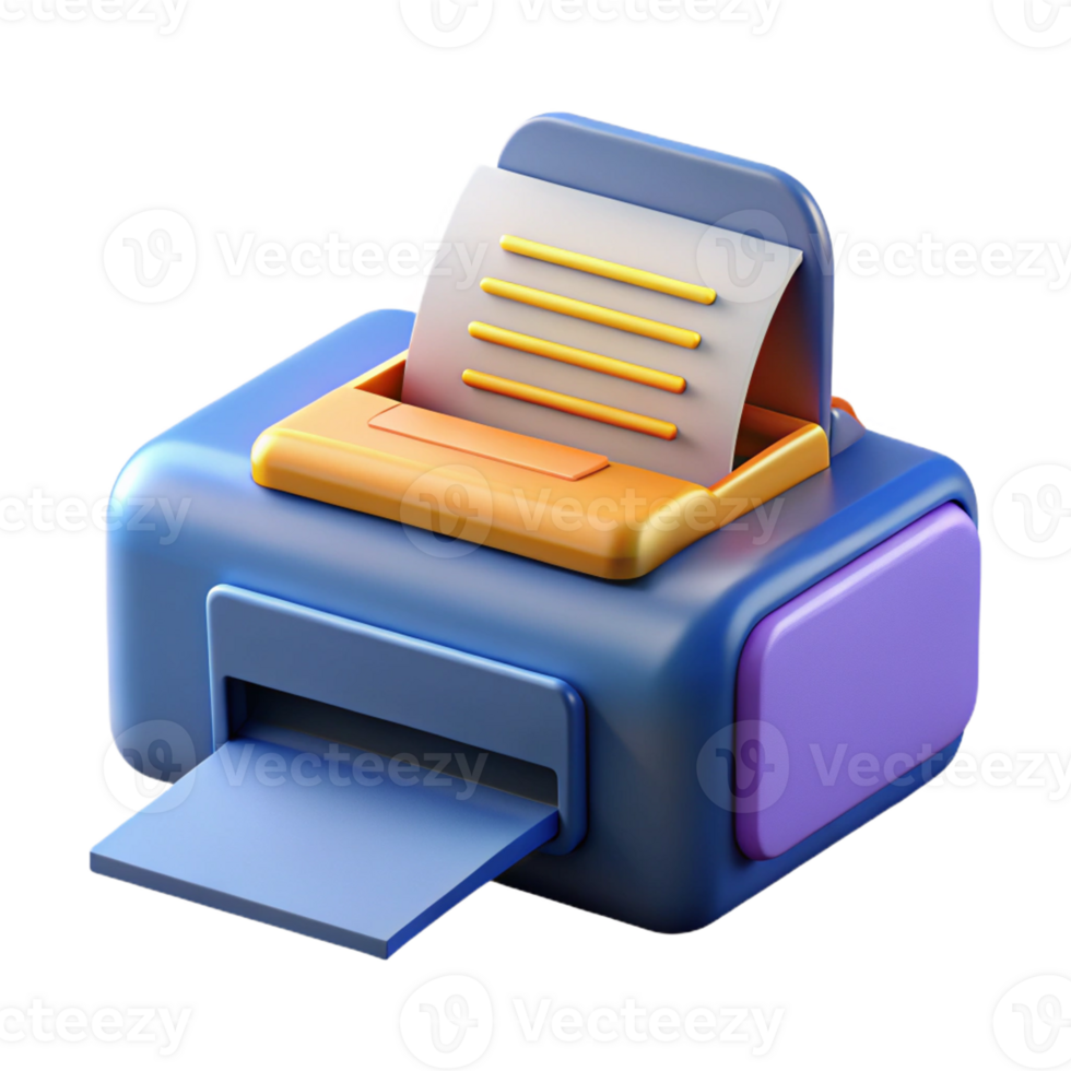 beautiful traditional Printer printing a document high quality png