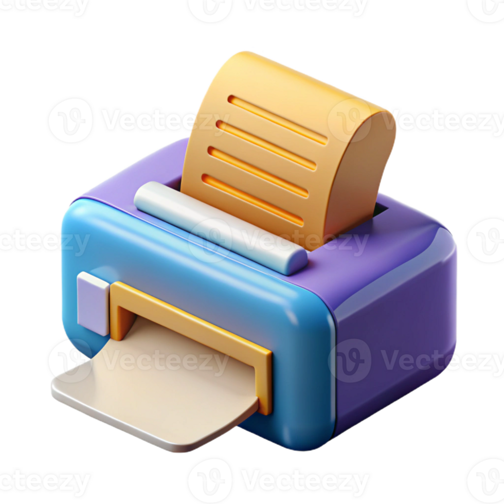 elegant contemporary Printer printing a document authentic png