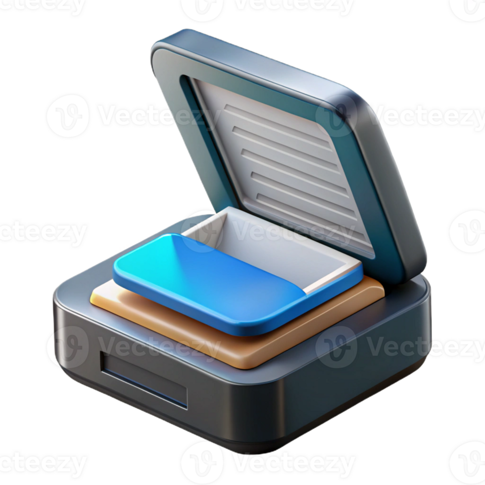 serene modern Scanner scanning a document original png