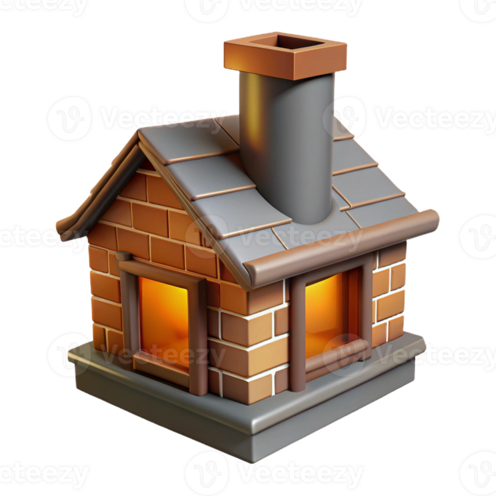 impressive contemporary Tudor style chimney, genuine png