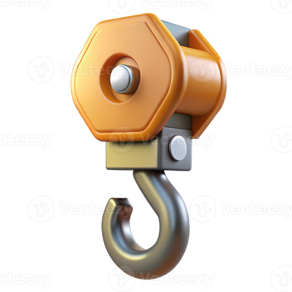 vibrant classic Construction crane hook, exclusive png
