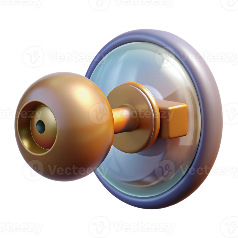 serene minimalist Doorknob, professional png