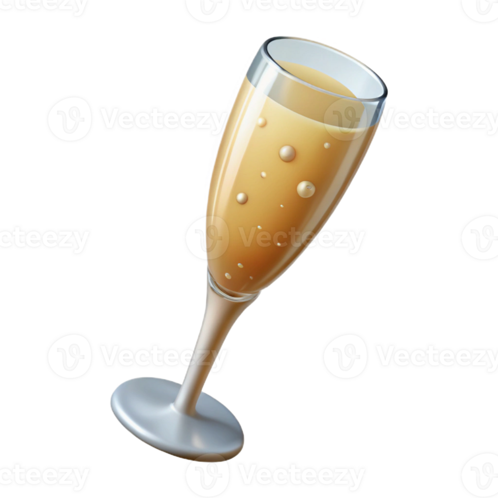 dramatic classic A glass of overflowing champagne, premium png