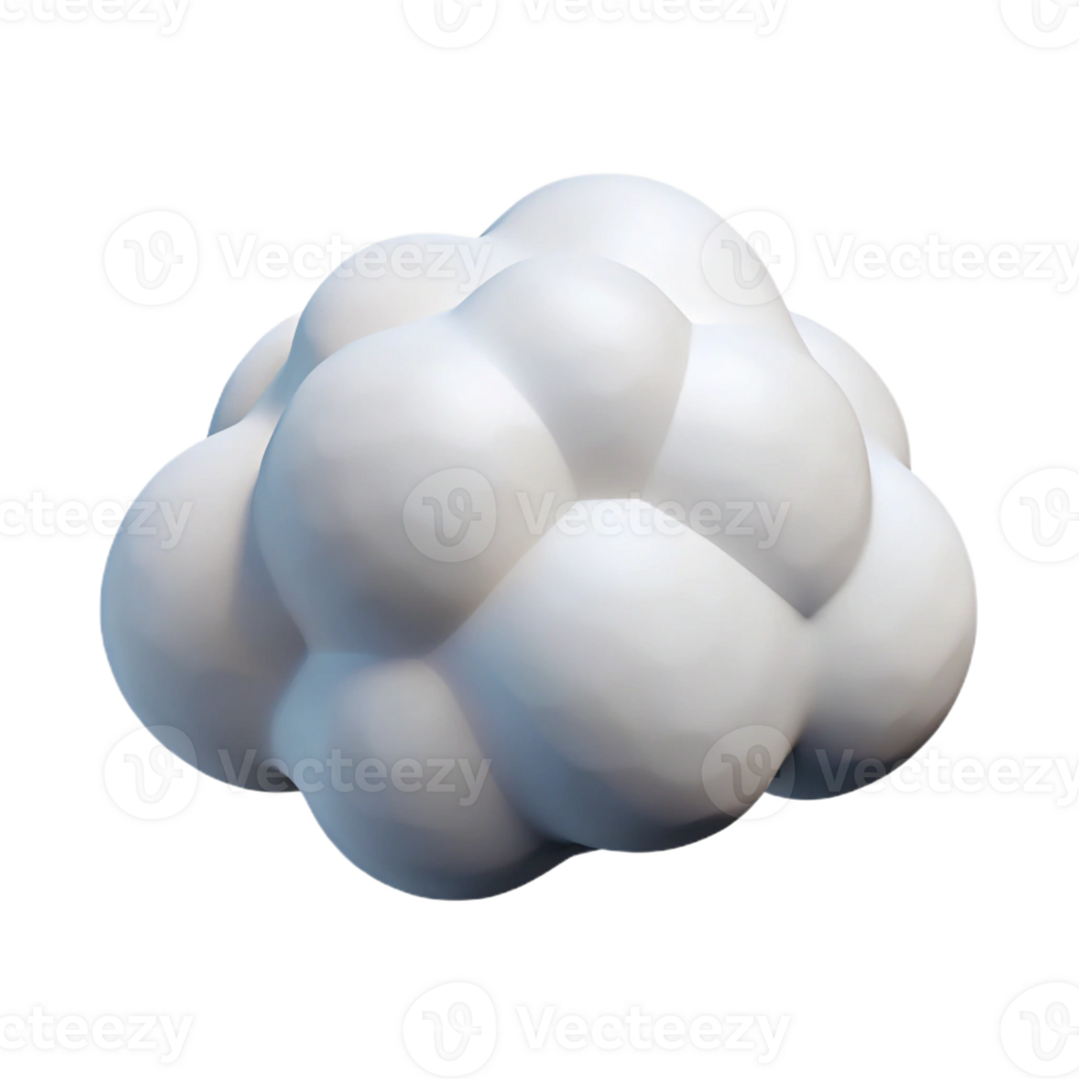 elegant artistic A fluffy white cloud, genuine png