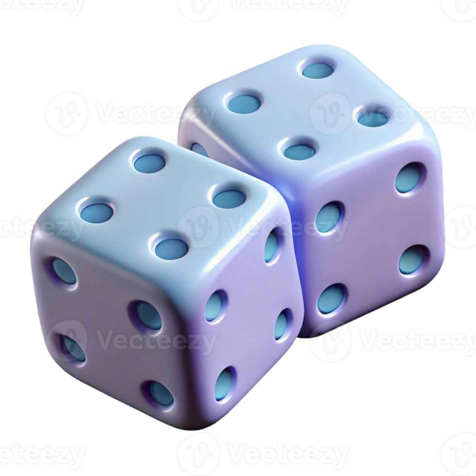 elegant abstract A pair of dice showing snake eyes, professional png