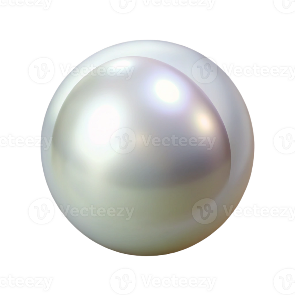 magnificent abstract A single pearl, lustrous and white, high resolution png