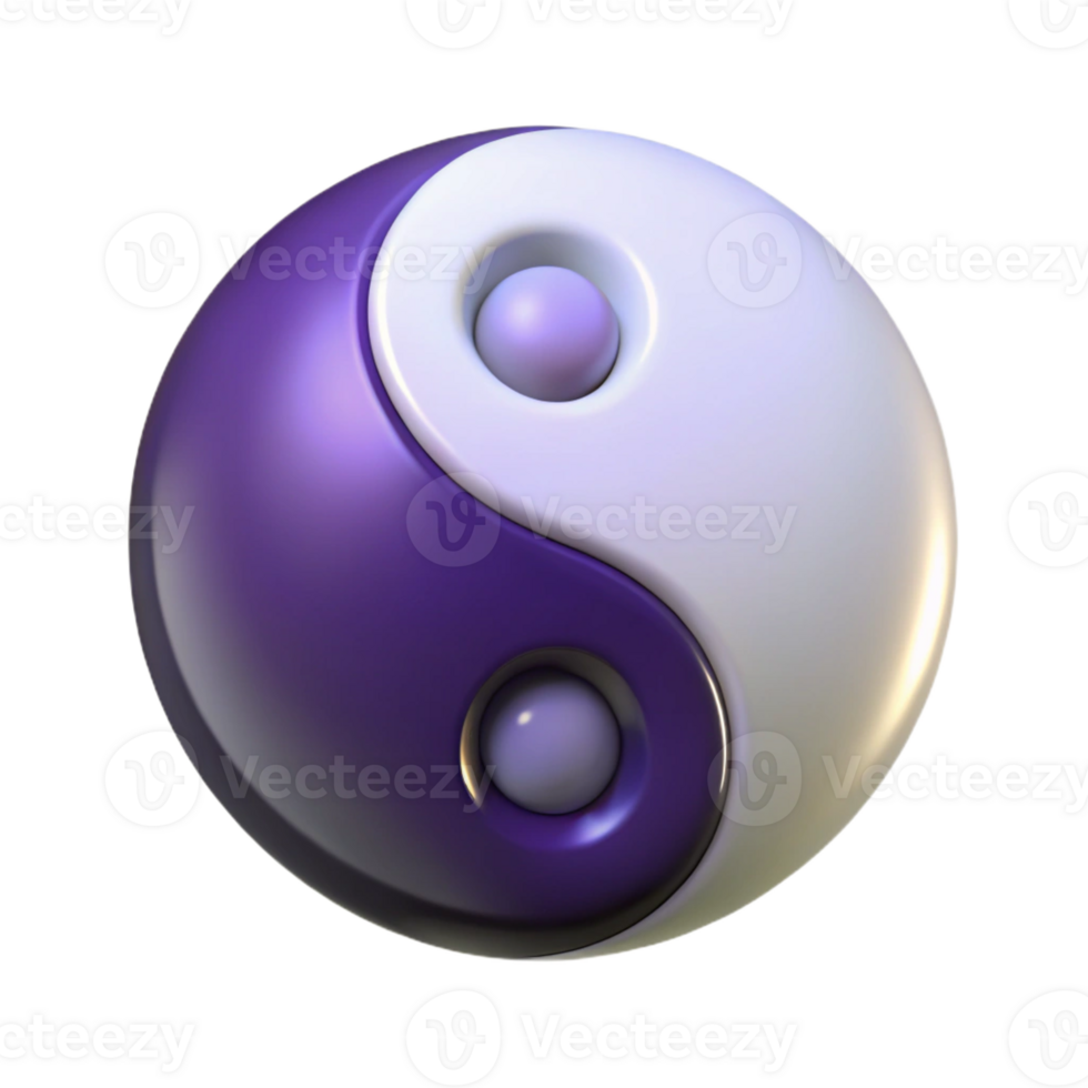 stunning traditional A Yin Yang symbol, perfectly balanced, genuine png