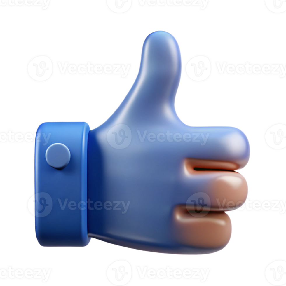 stunning abstract A thumbs up icon, stylized and modern, premium png