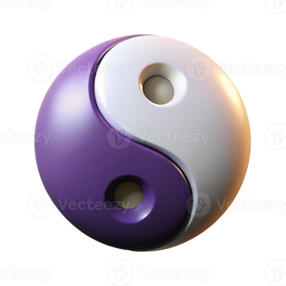 beautiful abstract A Yin Yang symbol, perfectly balanced, 4K png