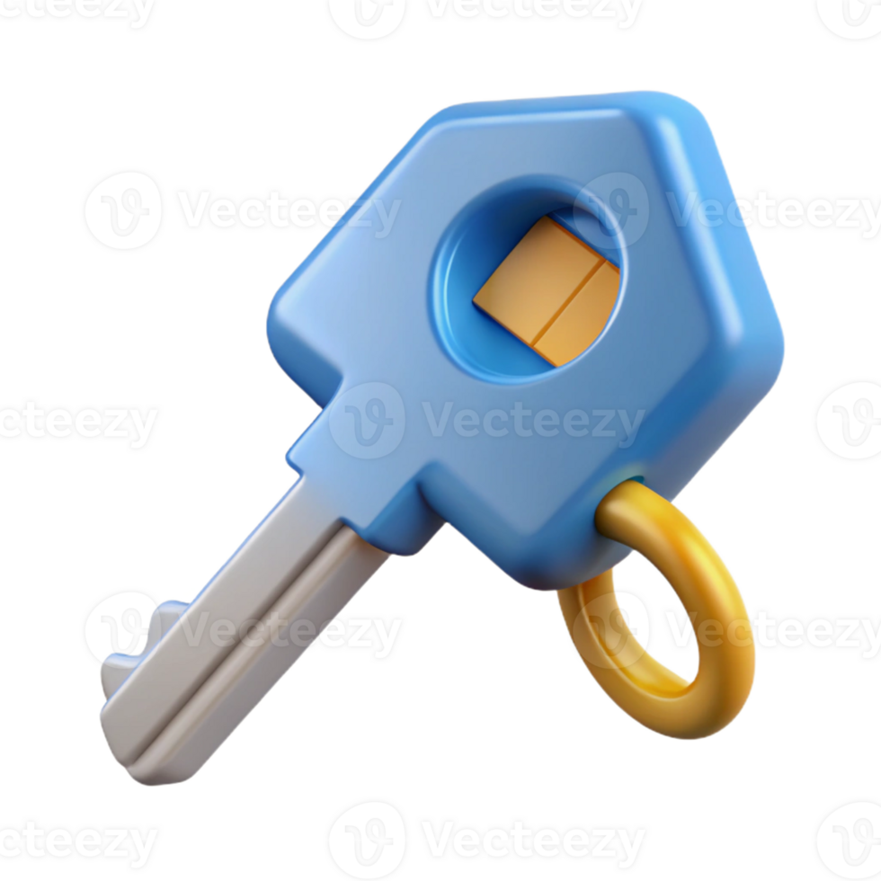 dramatic minimalist A house key, standard design, 4K png