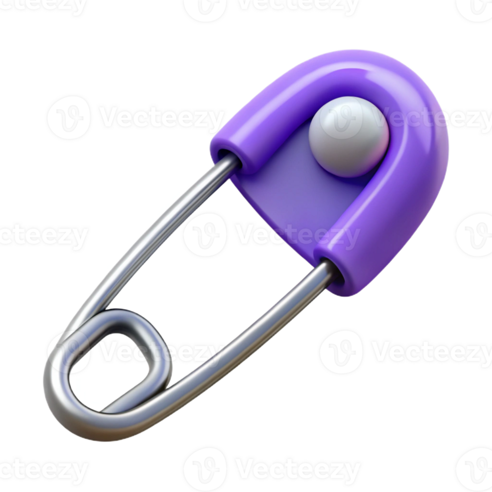 wonderful contemporary A safety pin, closed and secure, 4K png
