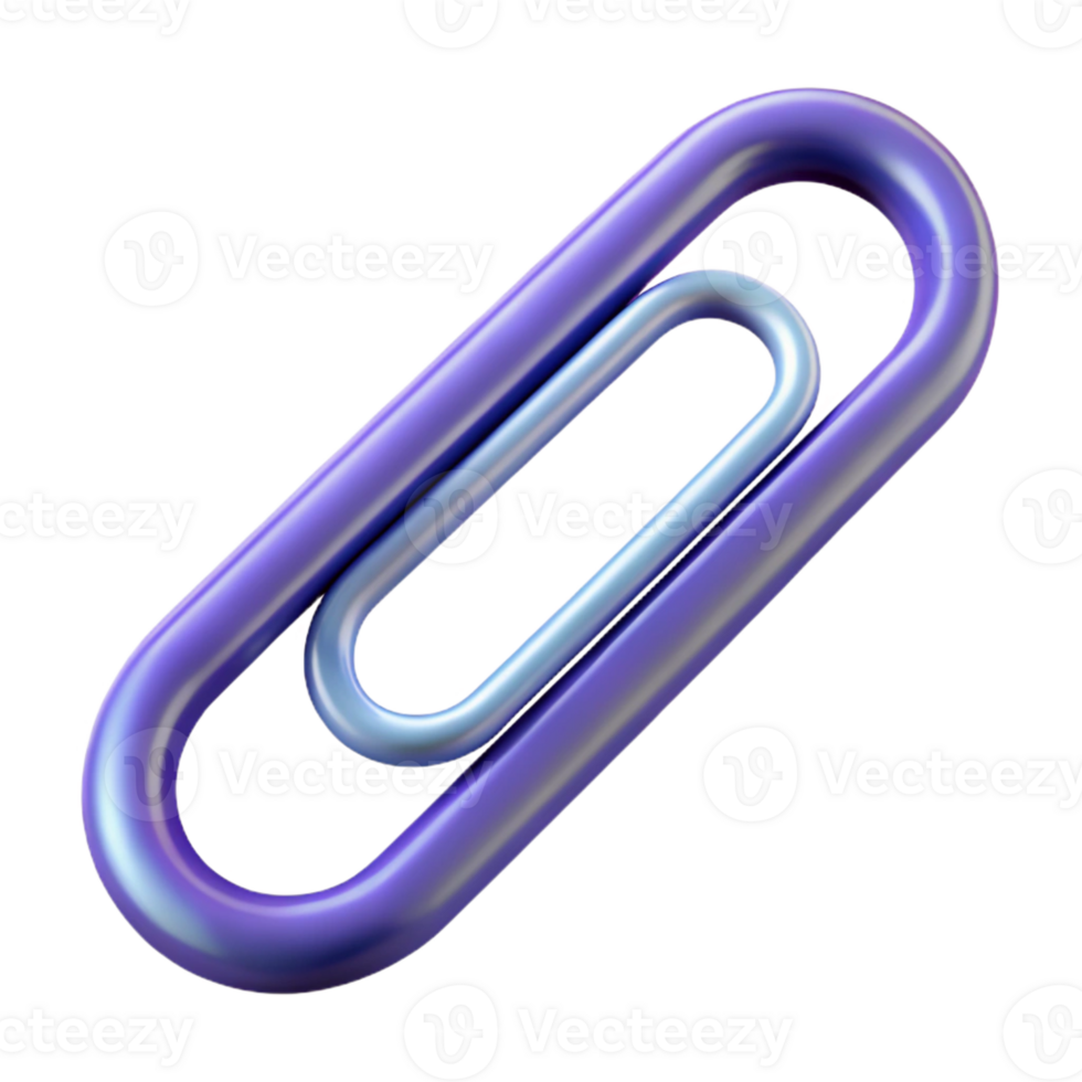 extraordinary modern A paperclip, standard design, high quality png