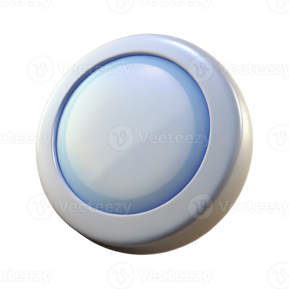 vibrant modern A button, round and white, premium png