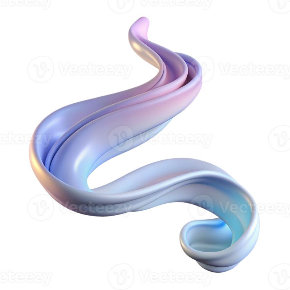 serene minimalist A flowing ribbon of smoke in pastel shades high resolution png