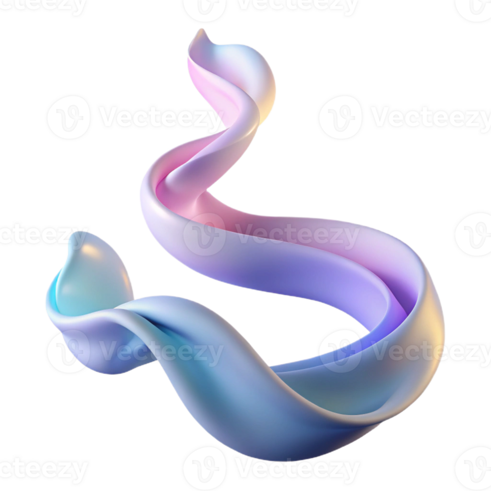 dramatic artistic A flowing ribbon of smoke in pastel shades high quality png
