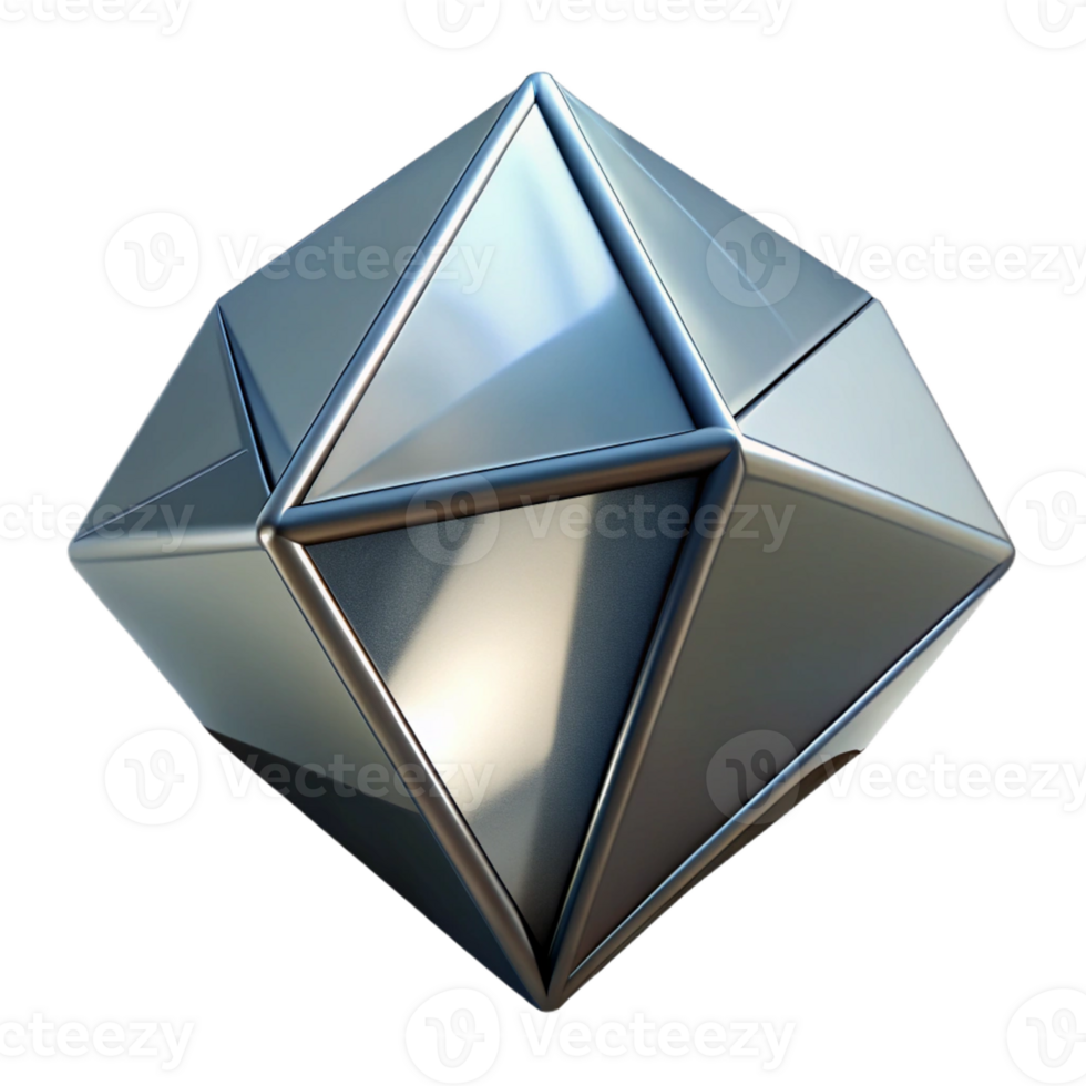 elegant rustic A metallic, geometric shape with sharp edges detailed png