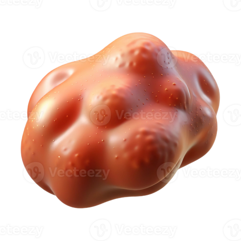 extraordinary artistic A floating, organic blob with a textured surface authentic png