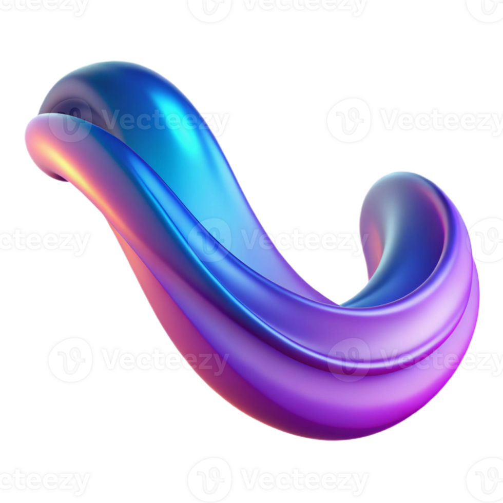 dramatic classic A flowing, abstract wave with a gradient color scheme exclusive png