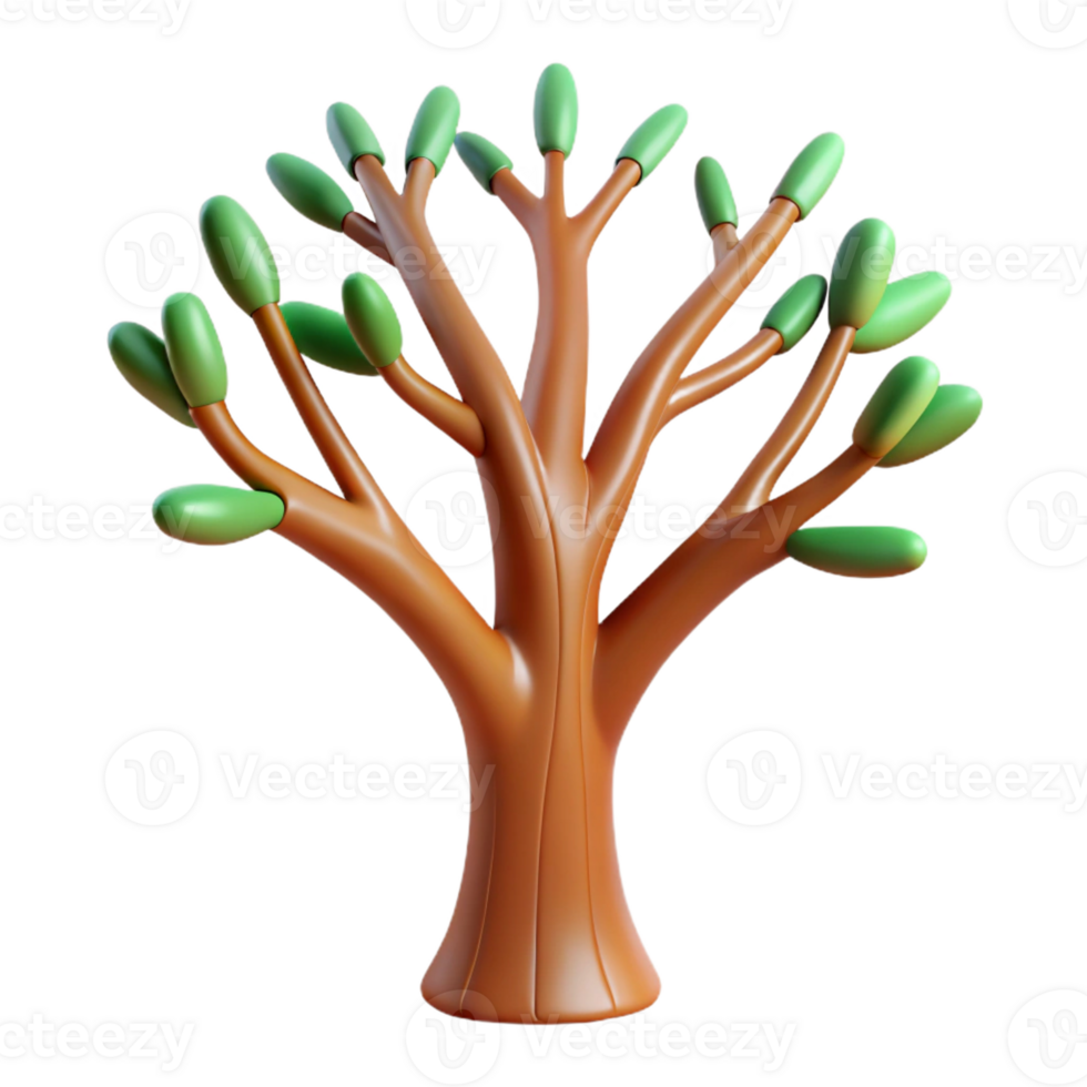 dramatic classic A single, stylized tree with branches reaching upwards detailed png