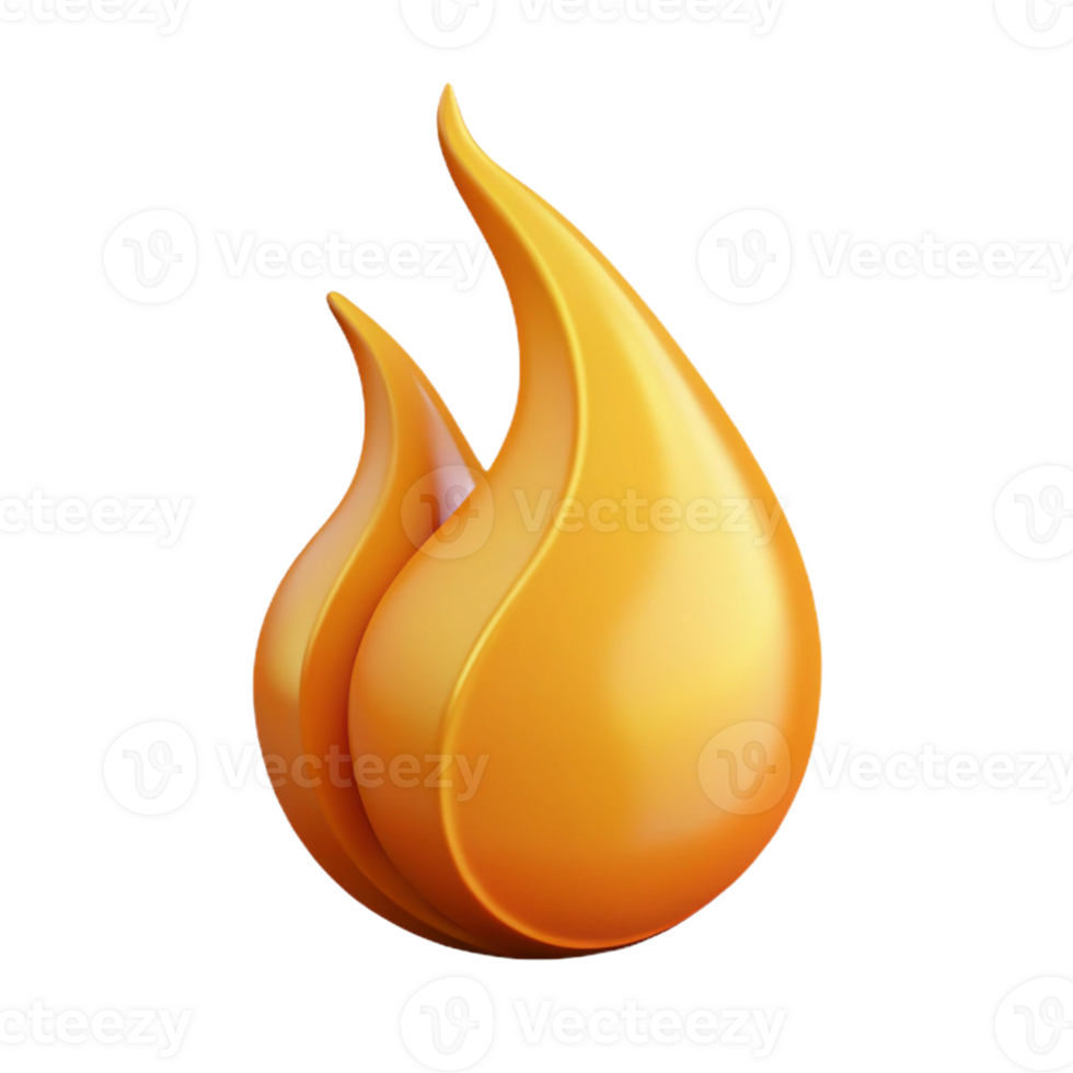 stunning contemporary A single, stylized flame with flickering, dynamic shapes original png