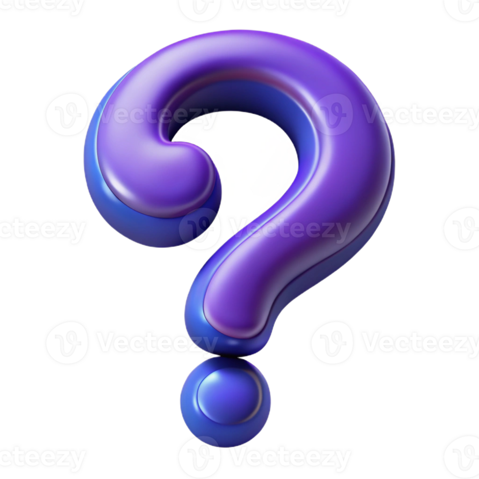 wonderful rustic A single, stylized question mark with a swirling design exclusive png
