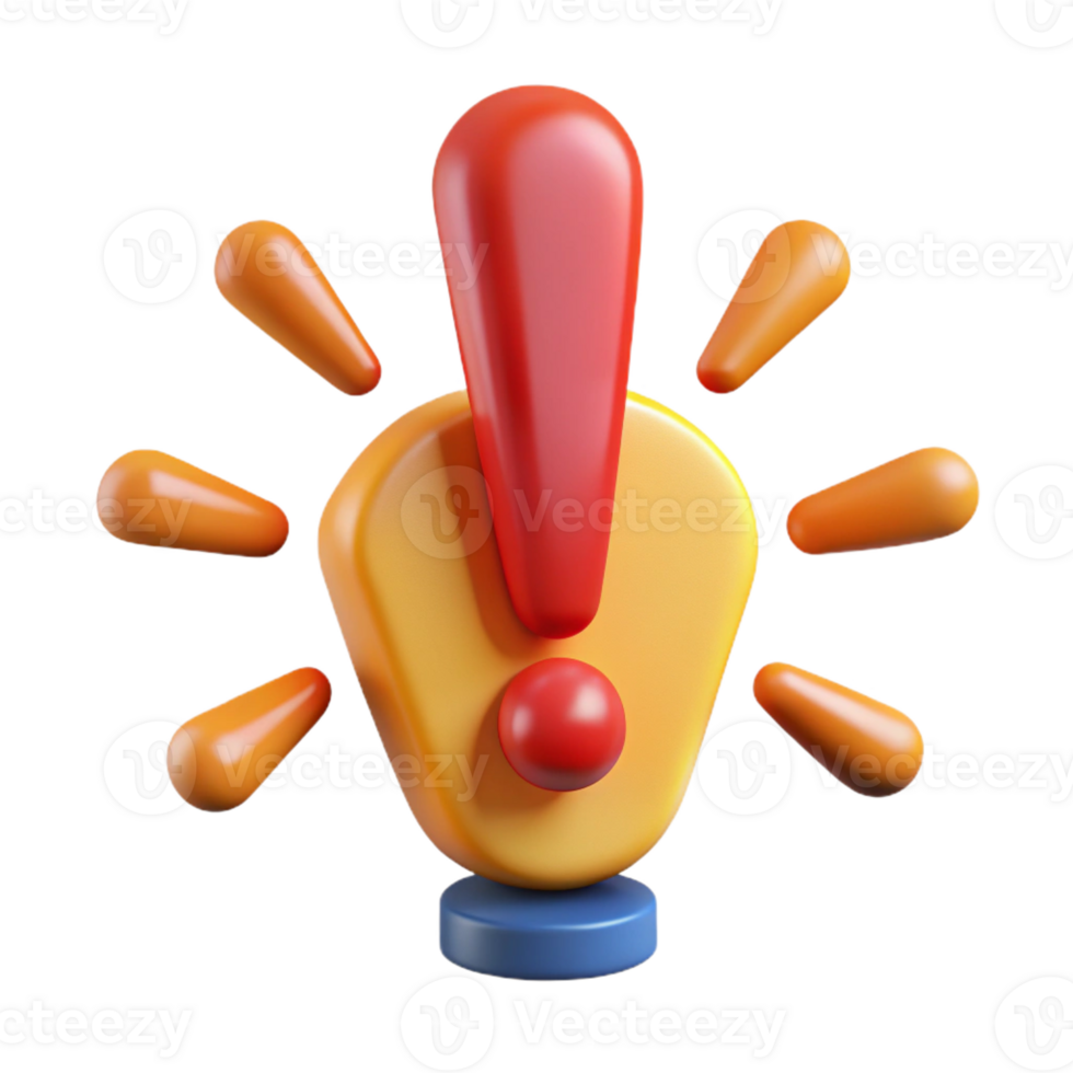 extraordinary abstract A single, stylized exclamation point with a dynamic burst premium png
