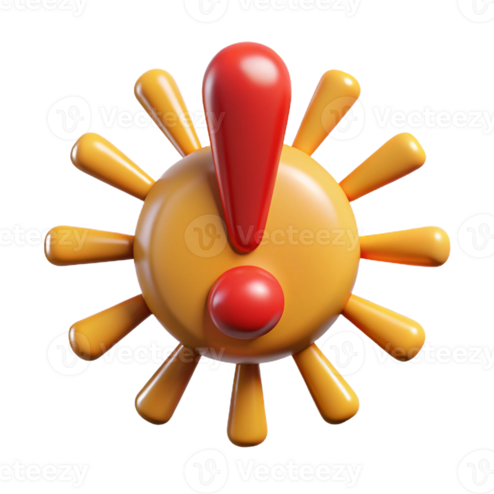 dramatic minimalist A single, stylized exclamation point with a dynamic burst high resolution png