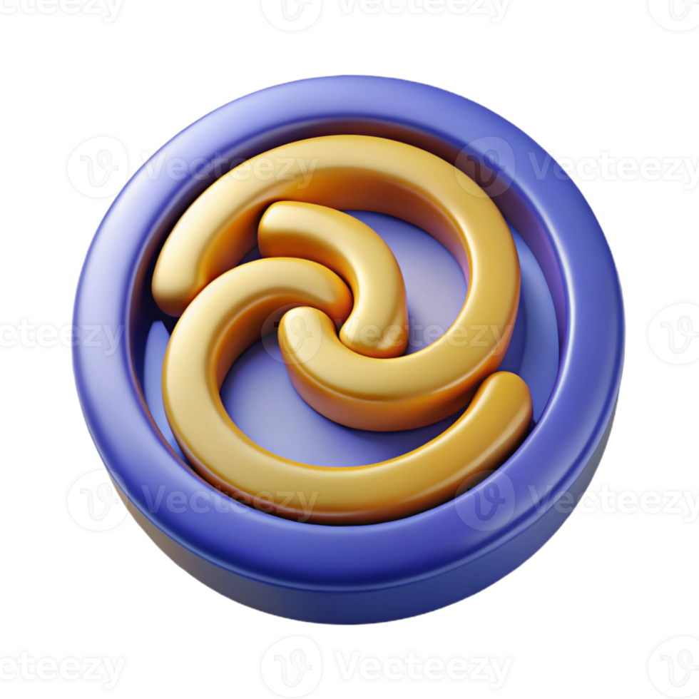 serene creative A single, stylized at symbol with a circular design genuine png