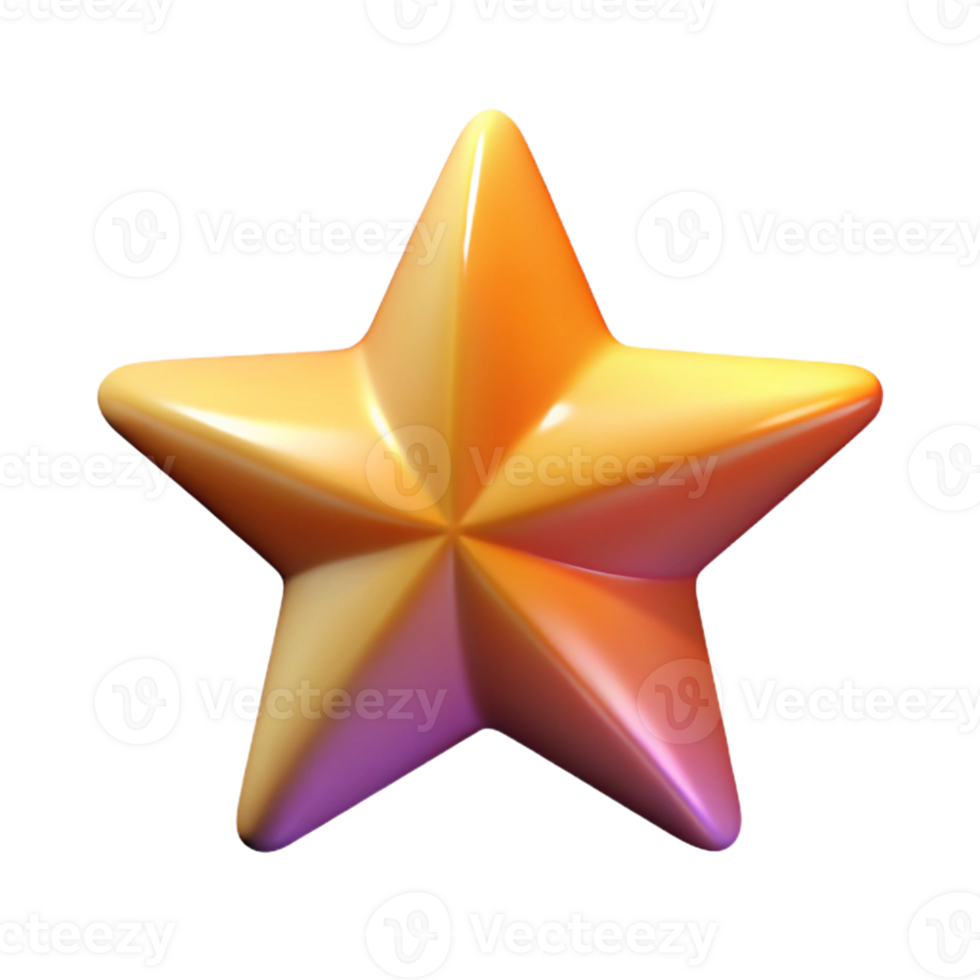 extraordinary minimalist A single, stylized star with five points and a glowing center high resolution png