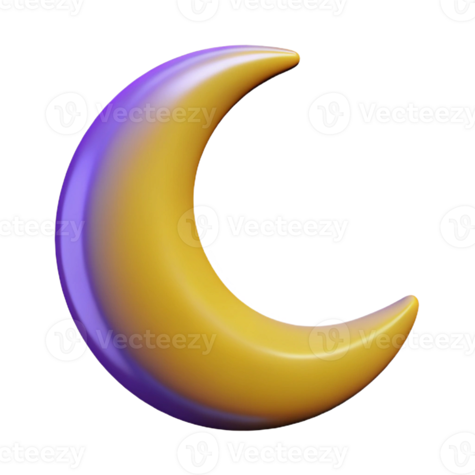 stunning traditional A single, stylized crescent moon with a curved shape authentic png