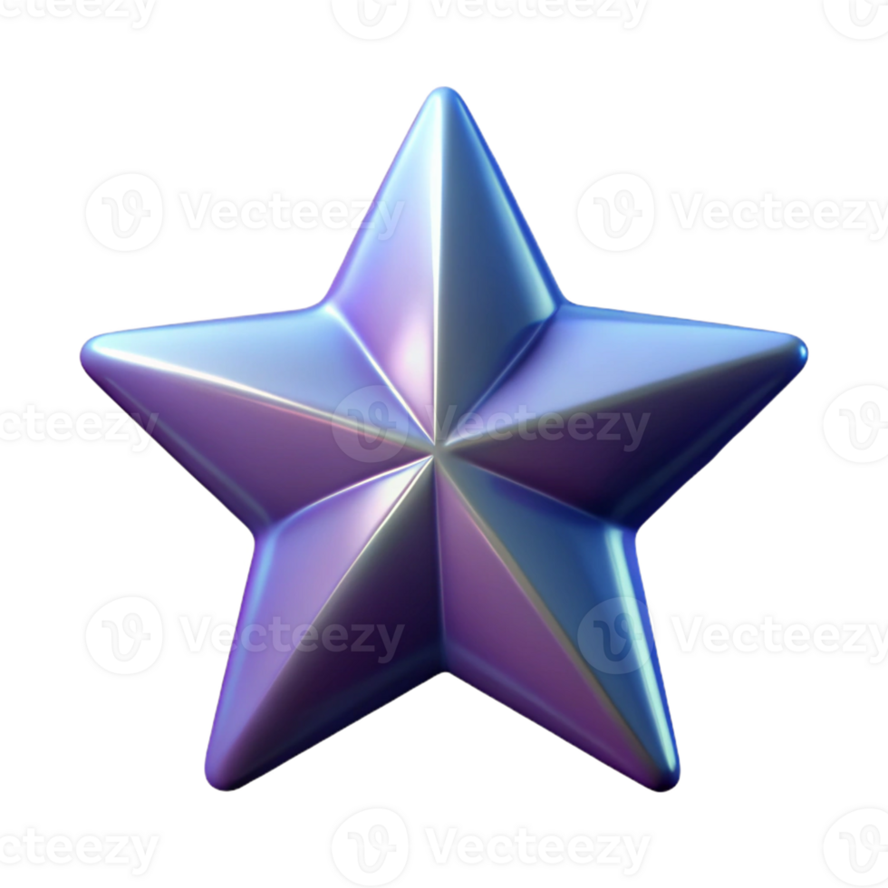 elegant minimalist A single, stylized star with five points and a glowing center high quality png