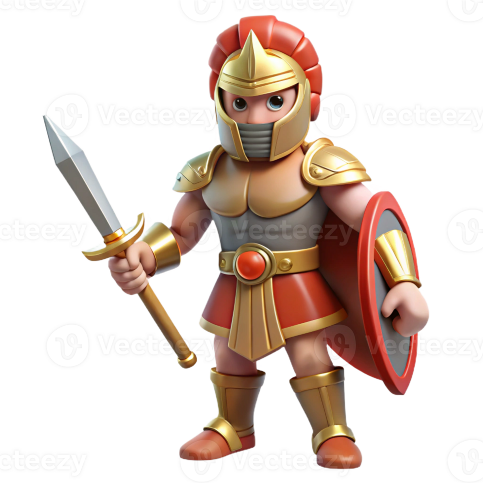 serene rustic Ares, God of War, holding sword, genuine png