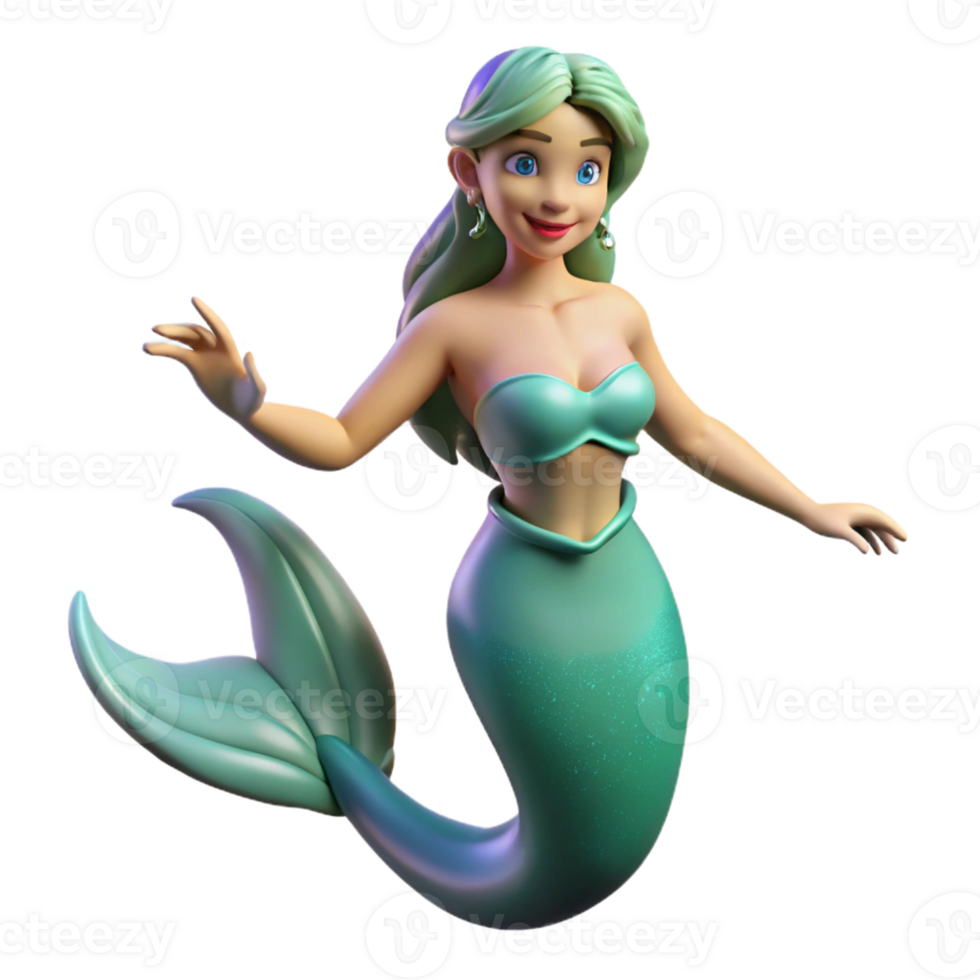magnificent artistic Siren, seductive sea nymph, enchanting voice, 4K png