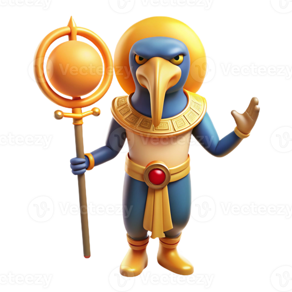 extraordinary rustic Ra, Egyptian sun god, falcon-headed, high resolution png