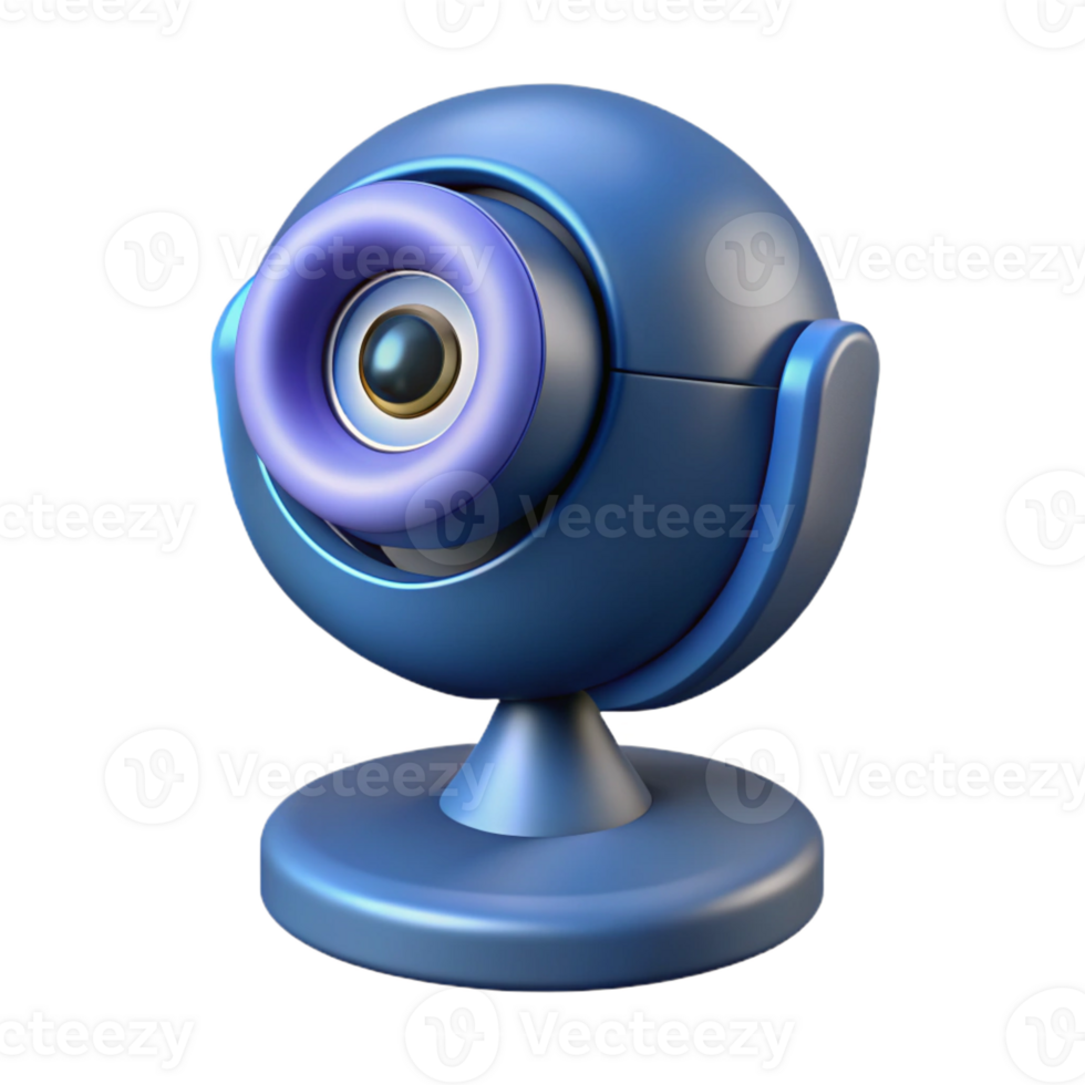 vibrant abstract A high-definition webcam with a built-in microphone professional png