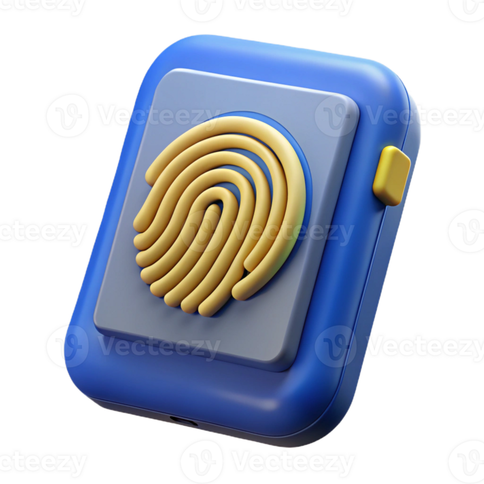 serene artistic A biometric scanner for fingerprint identification exclusive png