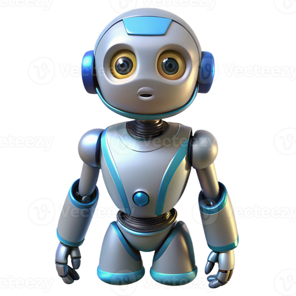 elegant rustic A futuristic robot with artificial intelligence detailed png