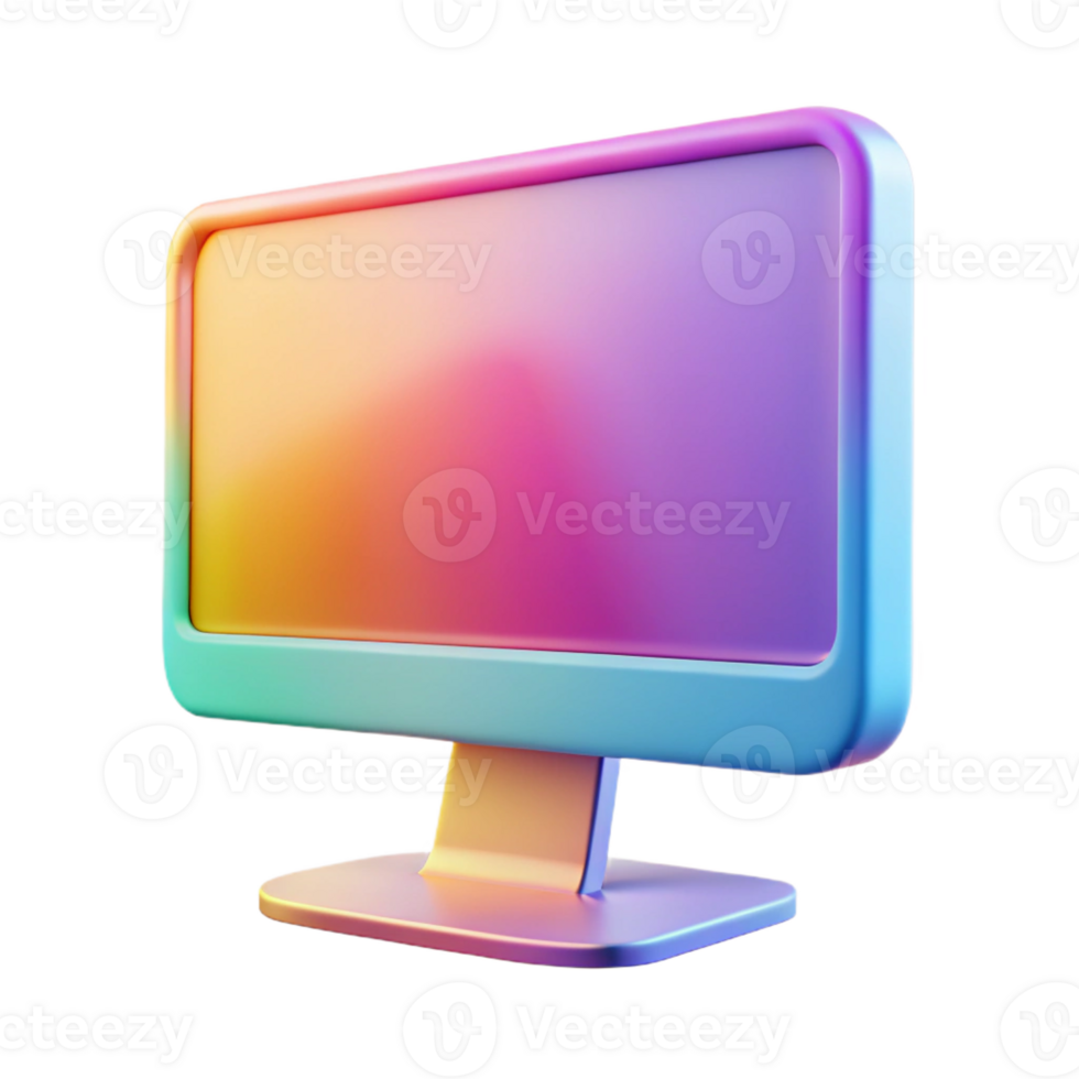 extraordinary contemporary A high-resolution monitor with vibrant colors high quality png