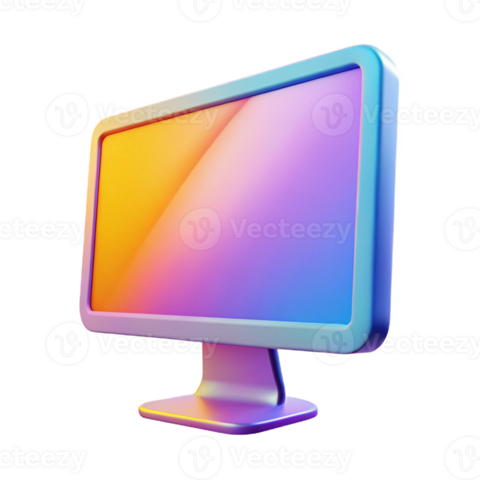 serene artistic A high-resolution monitor with vibrant colors authentic png