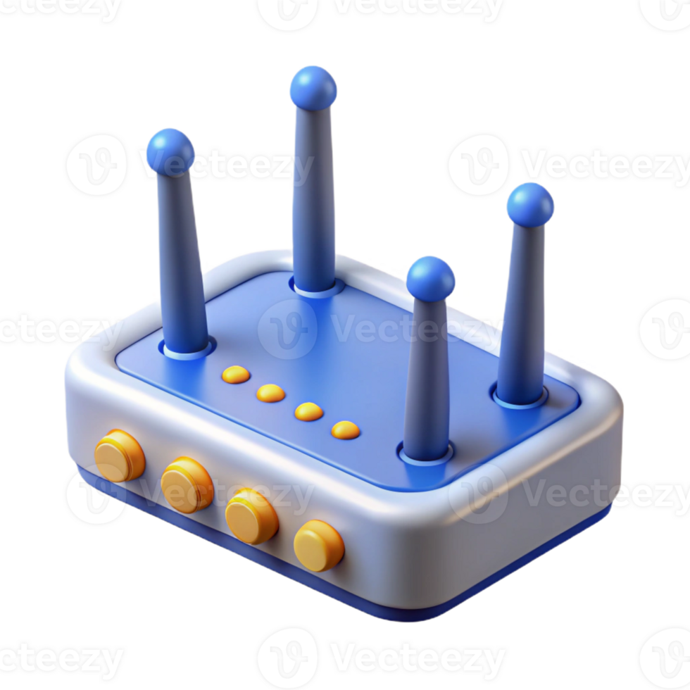 extraordinary rustic A network router with multiple antennas professional png