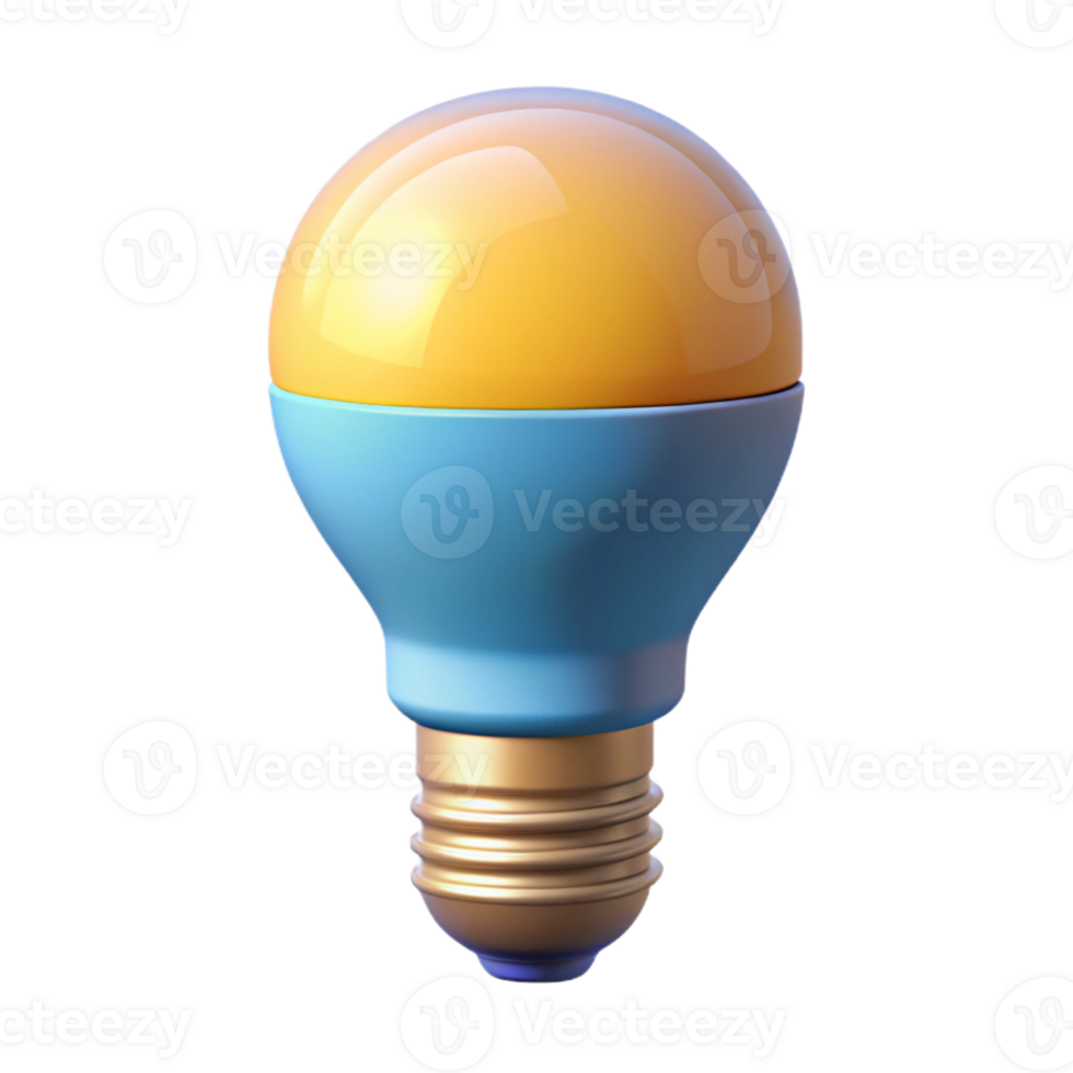 extraordinary minimalist A smart light bulb with adjustable color temperature detailed png