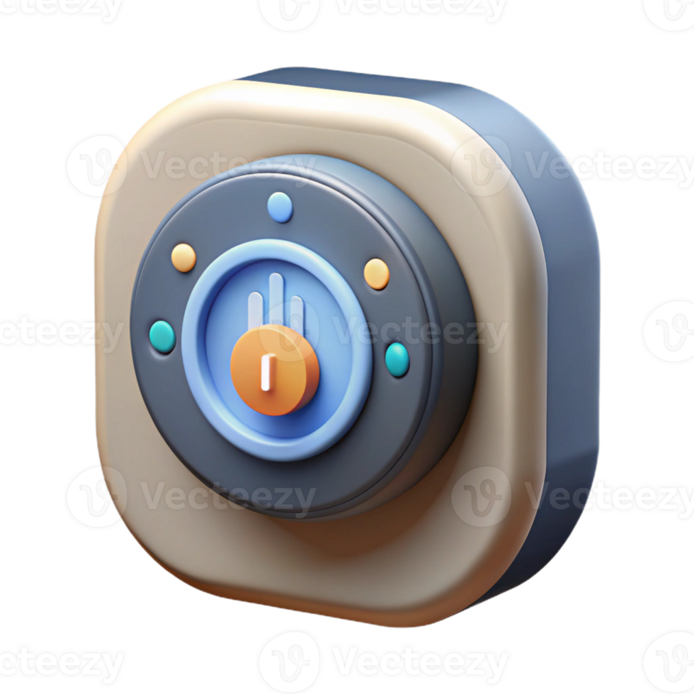 wonderful contemporary A smart thermostat with energy-saving features 4K png