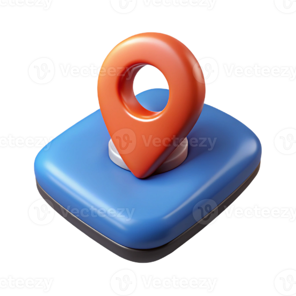 vibrant minimalist A GPS tracker with real-time location tracking high resolution png