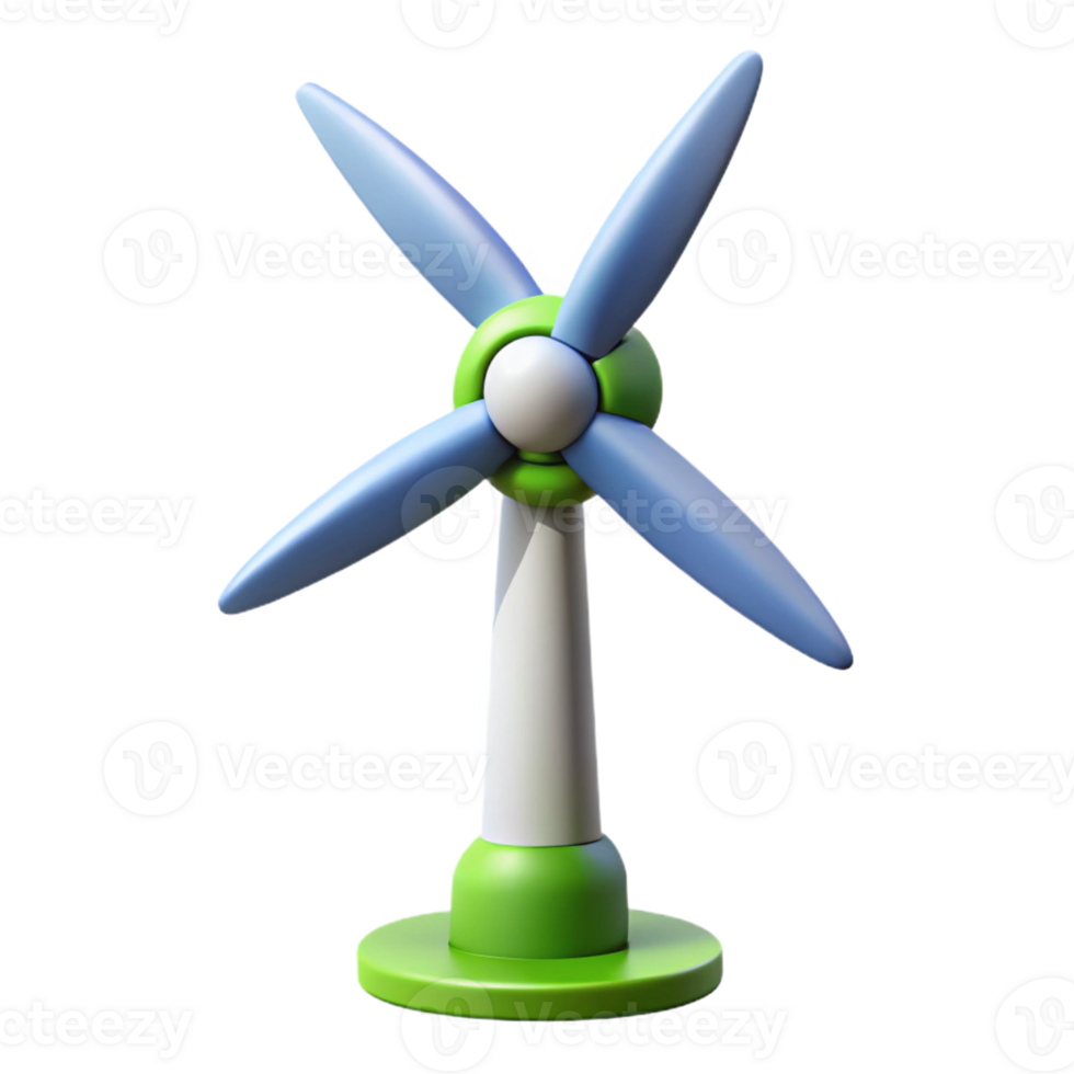 beautiful contemporary A wind turbine generating clean energy high quality png