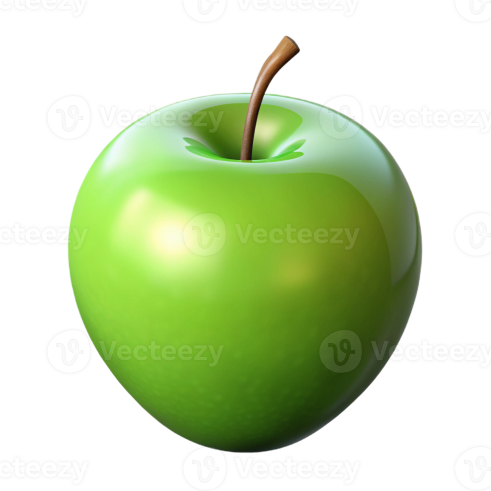 magnificent classic Ripe green Granny Smith apple original png